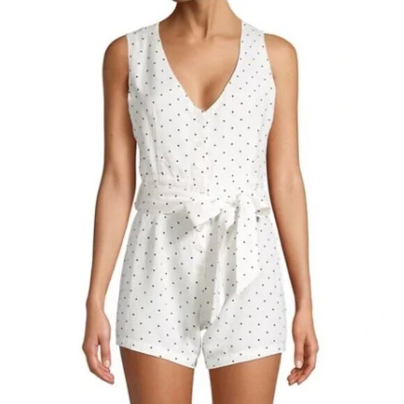 Rails Scarlett Polka Dot Belted Romper - Picture 1 of 7